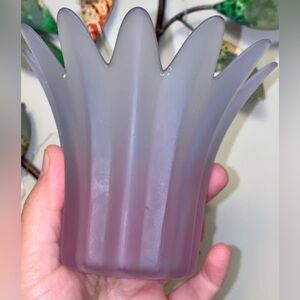 Vintage Purple Frosted Accent Vase